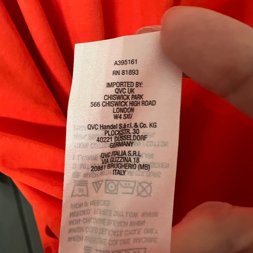 Isaac Mizrahi Women's Vibrant Orange Button Down Shirt size 5X - Picture 4 of 4